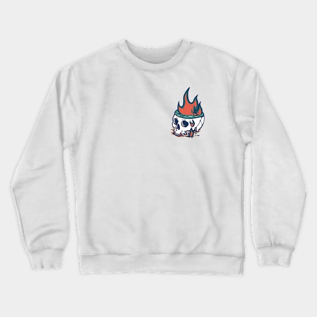 burn skull Crewneck Sweatshirt by eazy dead